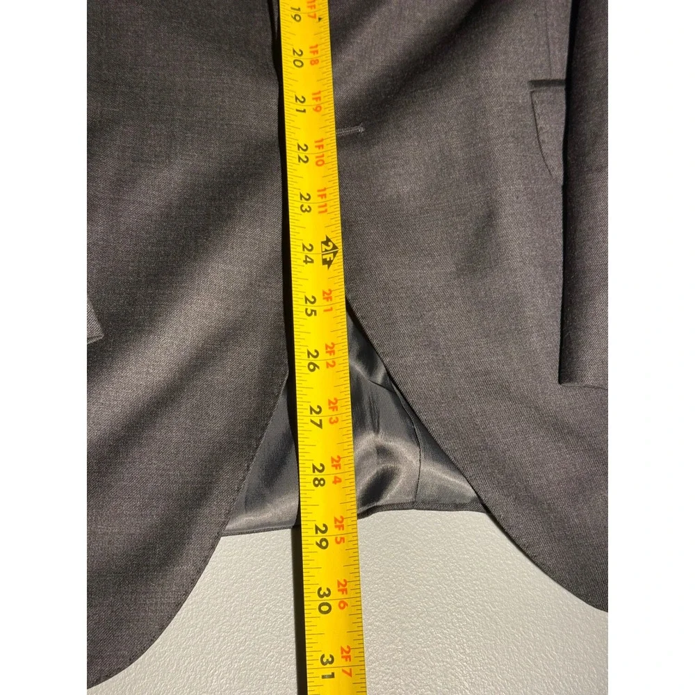 Peter Millar Mens 40R Wool Blazer Charcoal Gray 2 Button Sport Coat Jacket